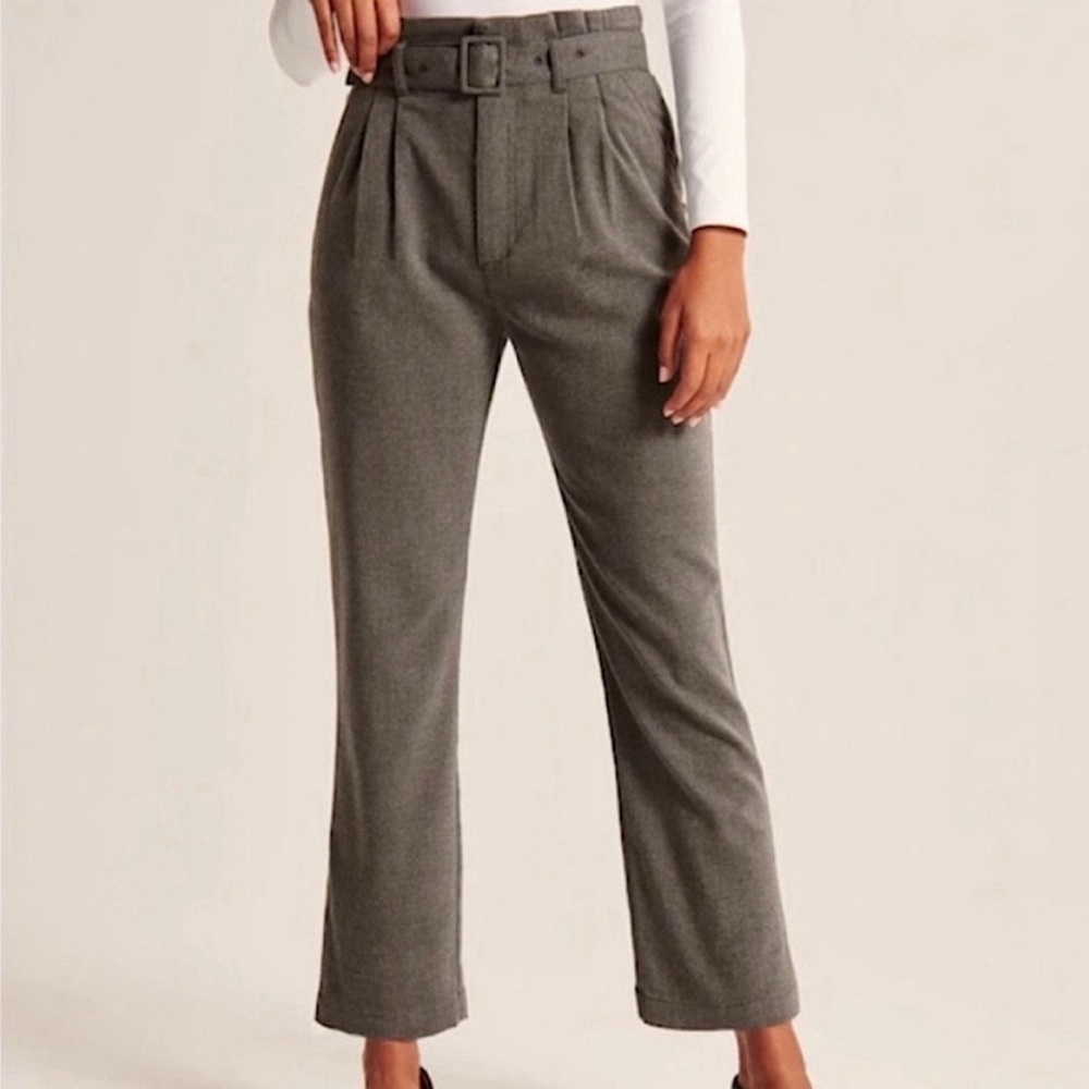Abercrombie & Fitch Gray Belted Trousers